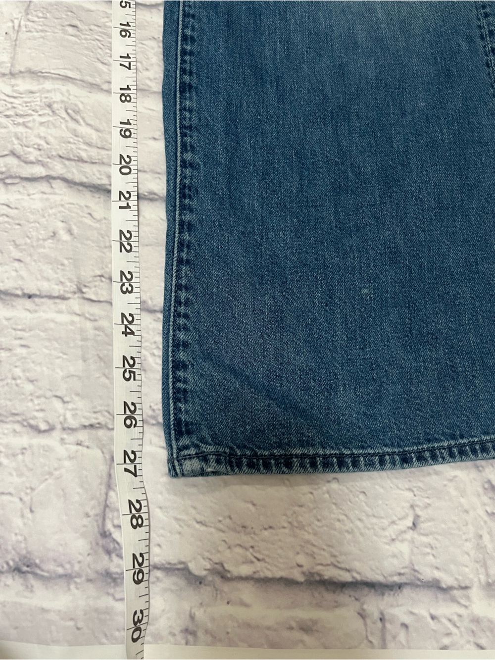 Mother Superior denim the dodger ankle heart throb Wide Leg Blue Jeans 28 - Picture 4 of 8